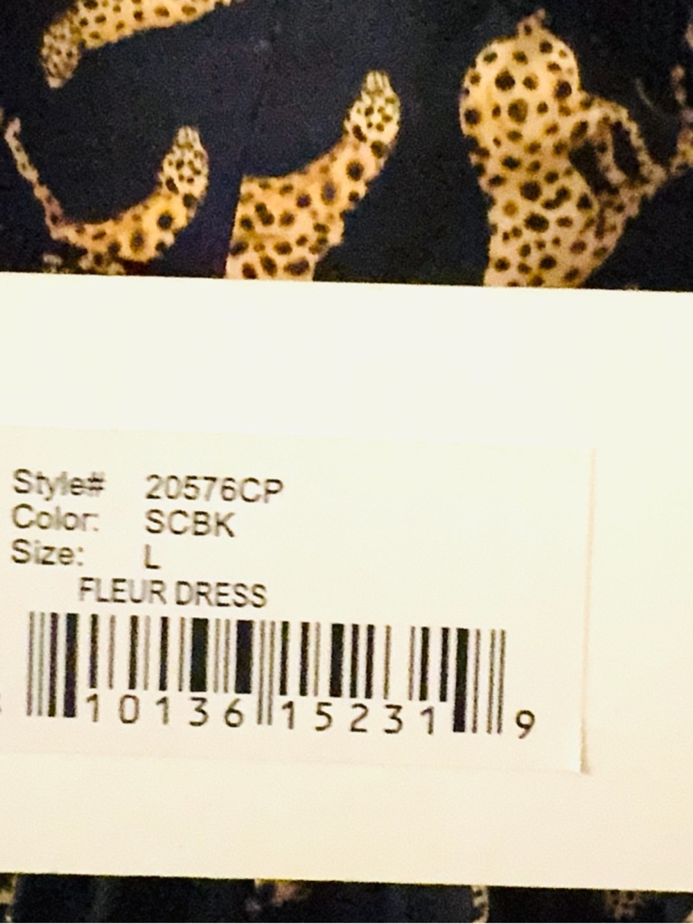Leota square neck black cheetah dress size L l/XL NWT - Picture 3 of 10